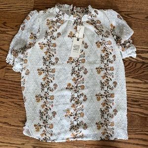 NWT Good Hart Matilda Jane Xs floral top